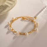 French Elegant Bracelet Women's Freshwater Pearl Bracelet