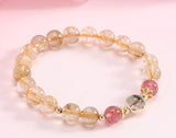 Sweet Harmony - Blonde & Strawberry Crystal Love Bracelet