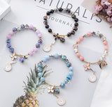 Retro flower crystal bracelet female simple ethnic wind clock leaf bracelet personality bracelet girlfriends students