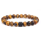 Natural Stone Frosted Yellow Tiger Eye Bracelet Fashion