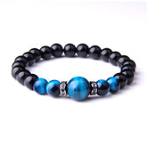 Blue Tiger Eye Men's Bracelet