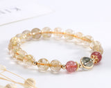 Sweet Harmony - Blonde & Strawberry Crystal Love Bracelet