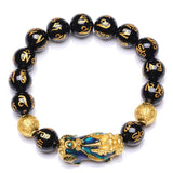Trendy Natural Black Agate Tiger Eye Bracelet