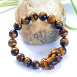 Natural Yellow Tiger Eye Stone Brave Bracelet