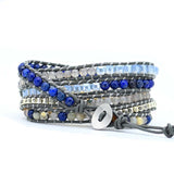 European And American Popular Accessories Natural Lapis Lazuli Stone Braided Bracelet