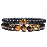Tiger Eye Beaded Luxury Zirconia Bracelet