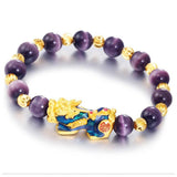 Pure Gold Piqiu Agate Bracelet Male Color-Changing Obsidian Bracelet Bracele