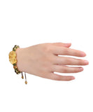 Pixiu Bracelet With Natural Citrine 8-10mm Round Bead Bracelet