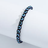 Blue Tiger Eye Stone Hand Woven Tiger Eye Frosted Stone Bracelet