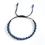 Blue Tiger Eye Stone Hand Woven Tiger Eye Frosted Stone Bracelet