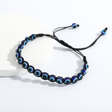 Blue Tiger Eye Stone Hand Woven Tiger Eye Frosted Stone Bracelet