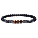 Lava Stone Tiger Eye Men's Bracelet