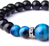 Blue Tiger Eye Men's Bracelet