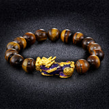 Natural yellow tiger eye discoloration sand gold bracelet