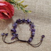 Crystal agate gravel hand-woven bracelet