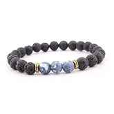 Volcanic stone tiger eye bracelet