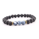 Volcanic stone tiger eye bracelet