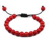 Personalized Volcanic Stone Tiger Eye Chain Couple Bracelet