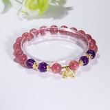 Soulful Union - Strawberry & Amethyst Crystal Bracelet