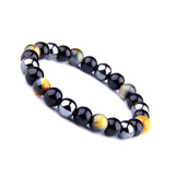 Tiger Eye Men's Bracelet Obsidian