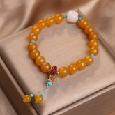 Ethnic Style Natural Citrine Agate Bracelet