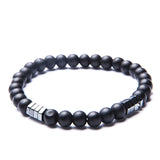 Black Agate man's Bracelet