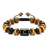 Natural Tiger Eye Stone Agate Bead Bracelet