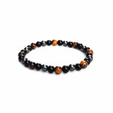 Three-color Agate Stone Gem Bead Bracelet