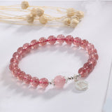 Natural Pink Crystal Bracelet