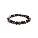 Three-color Agate Stone Gem Bead Bracelet