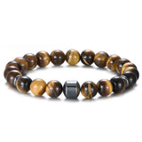 Volcanic Rock Tiger Eye Bead Bracelet