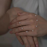 18k Gold Star Pearl Bracelet