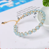 14K Gilded Winding Bracelet Crystal