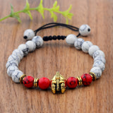 Helmet Bracelet Stone Bead Bracelet