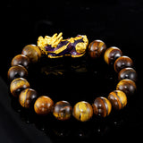 Natural yellow tiger eye discoloration sand gold bracelet