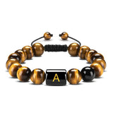 Natural Tiger Eye Stone Agate Bead Bracelet