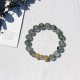 Natural golden hair crystal Green Crystal Bracelet