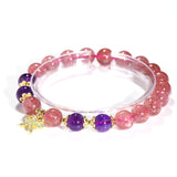 Soulful Union - Strawberry & Amethyst Crystal Bracelet