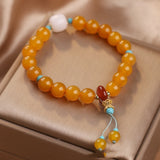 Ethnic Style Natural Citrine Agate Bracelet