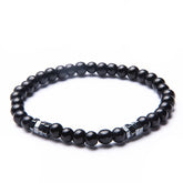 Black Agate man's Bracelet