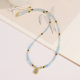 Olivine Tourmaline Necklace Multi-circle Beaded Crystal Bracelet