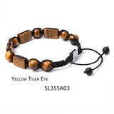 Amethyst Agate Lapis Lazuli Power Stone Seven Chakra Braided Bracelet