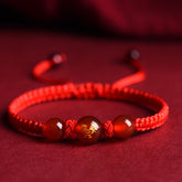 Zodiac Red Rope Bracelet Natural Red Agate