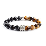 Tiger Eye Agate 10mm Faceted Stone Bracelet