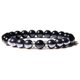 Natural Tiger Eye Stone Stretch Men's Bracelet