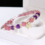 Soulful Union - Strawberry & Amethyst Crystal Bracelet