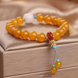 Ethnic Style Natural Citrine Agate Bracelet
