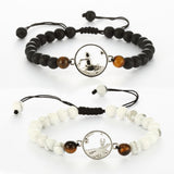 Couple Bracelet Obsidian Tigereye Beaded