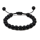 Personalized Volcanic Stone Tiger Eye Chain Couple Bracelet