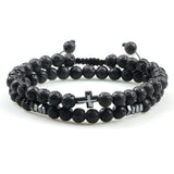 Cross Pendant Tiger Eye Stone Beaded Bracelet